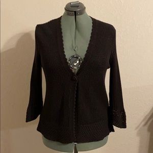 Jones/Wear crotchet cardigan sweater